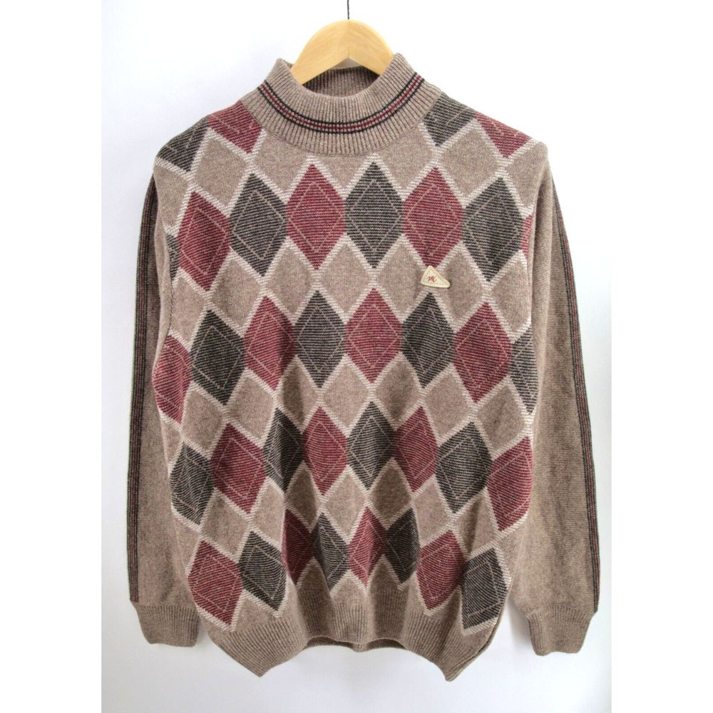 Monte Carlo Collection Lambs Wool Blend Sweater Men's Size 42 Brown
